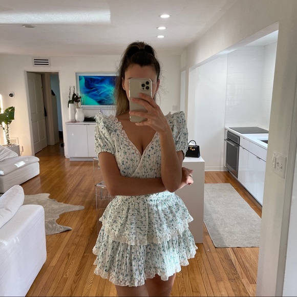 SOLD🚫LoveShackFancy “Carlo” Dress in Bonnet Blue - Picture 4 of 14